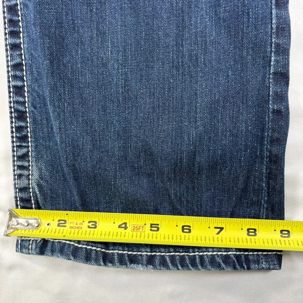 BKE Carter Straight Leg Jeans Mens 30S Blue Cotton Denim‎ Heavy Stitching